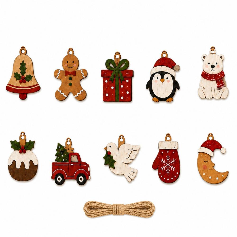 Multicolor Christmas Hanging Garland Leaves Nut Squirrel Wall Decoration Fall Winter Season