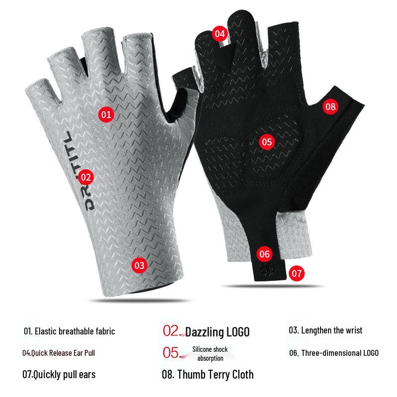 Guanti da Ciclismo Estivi Unisex: Protezione solare, Assorbimento degli urti, Antiscivolo, Traspirante per Ciclismo su Strada e Mountain Bike