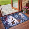 Christmas Printed Square Area Rug Soft Non Slip Floor Carpet For Bedroom Holiday Gift