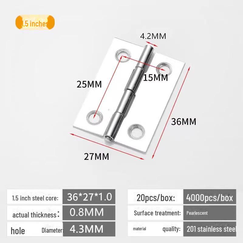 Scharniersatz für Schranktüren und Fenster aus Edelstahl 304