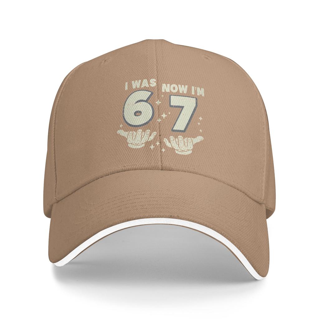 Spring 7th Birthday I Was 6 Now Im 7 Six Seven 6 7 Meme Baseball Cap Tennis Skate Y2k Print Sun Hip Hop Hats Men Baseball Caps