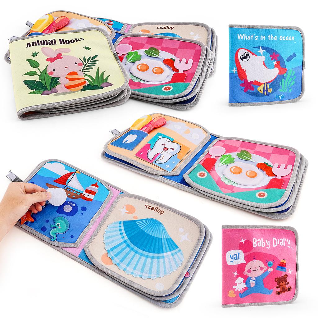 Meşgul Tahtası Montessori Oyuncakları Küçük Çocuklar İçinÇiftlik Hayvanı Hikayesi Meşgul Kitap Duyusal OyuncakOkul Öncesi Öğrenme İnce Motor SeyahatAktiviteler