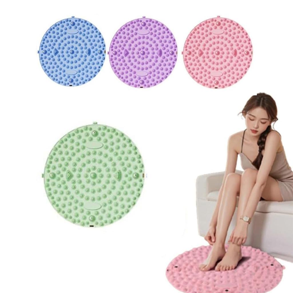 Lyyxjsltd Foot Massage Ergonomic Foot Relaxation Foot Pressure Point Shiatsu for Home Use Mat, Design, Massage, Mat, Plate, Foldable, Round, Durable,
