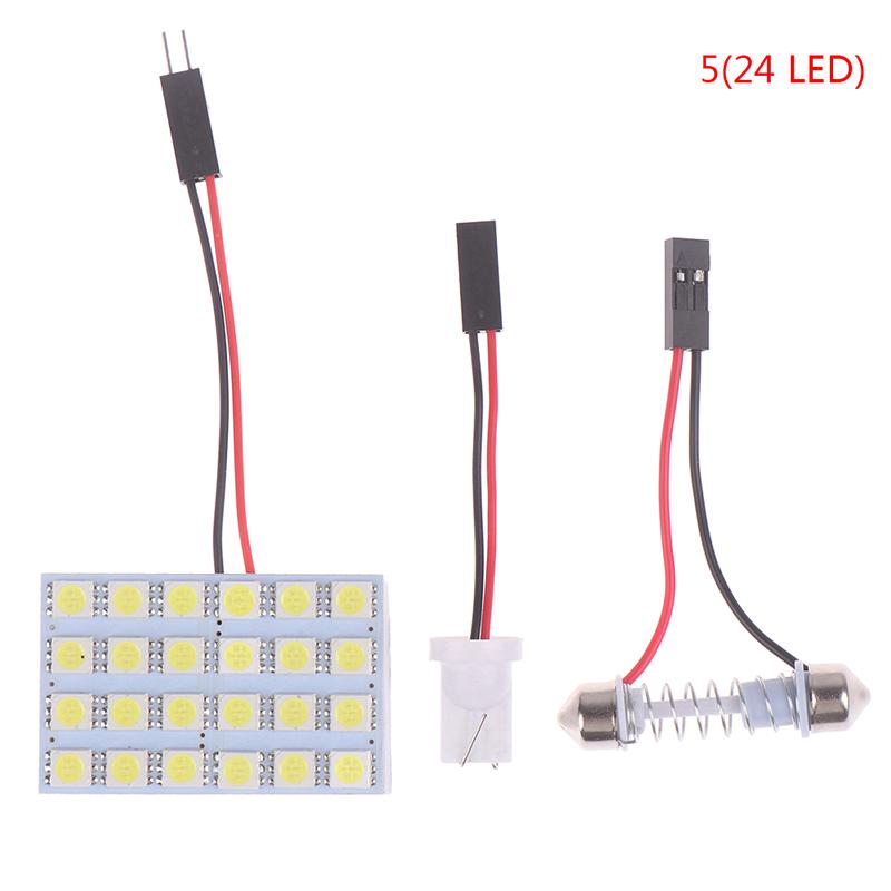 Car Interior 5050 Led White Light Smd Lamp Panel T10 Festoon Dome Ba9S 12V 5W