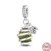 Copper Metal Bird Flying Wings Bee Plant Insect Colored Zircon Charm Bead Component Bead Components Ideal Designed For 3MM Authentic Original