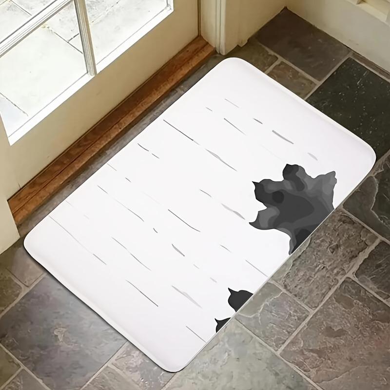 

1PC Halloween Paw Kitchen Rug Non-Slip Door Mat Pop design Bathroom Rug Bath Mat Carpet for Home Sink Laundry Decor 40cm x 60cm