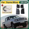 4 Pcs Car Mud Flaps Splash Guard for Toyota Hilux 4WD 1998-2005 Models, Front Rear Fenders Anti-Splash Mudguards Accessories