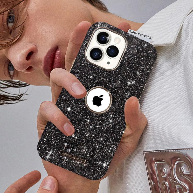Luxury Glitter Jewel Glossy for MagSafe Phone Case For iPhone 16 Pro Max 15 14 Plus 13 12 Plating Shockproof Magnetic Hard PC Bumper Cover