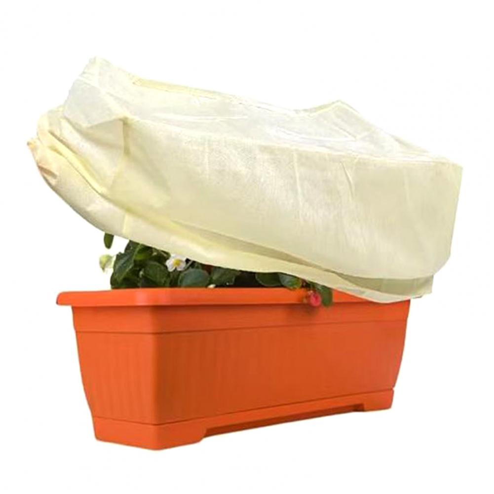 Rectangular Planter Box Cover Winter Freeze Protection Cover with Drawstring Planter Box Frost Protection Cover for Plants