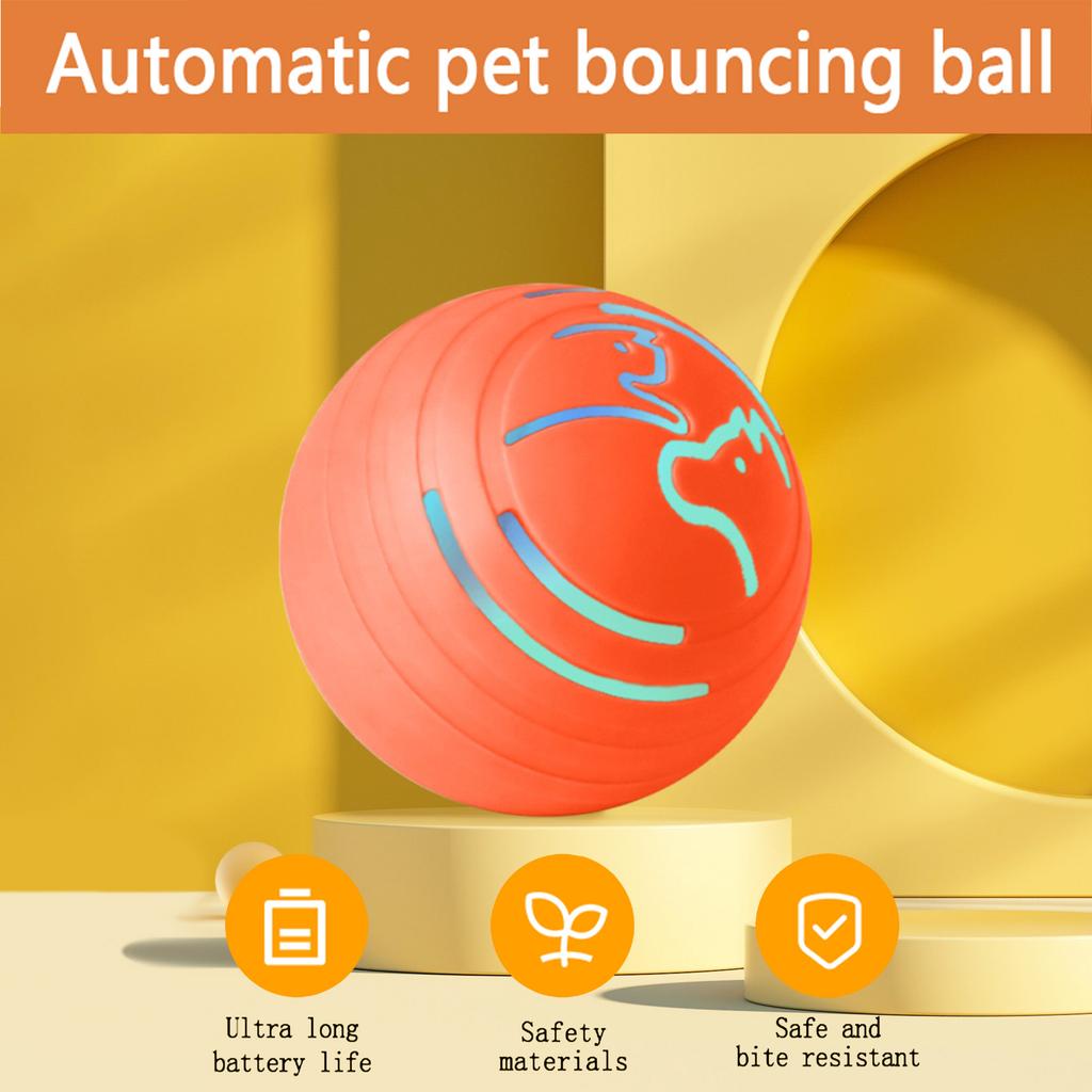 Interaktiver vibrierender Hunde-Ball mit buntem Licht 4 Arbeitsmodi Bewegt sich selbstständig, um Hunde zu beschäftigen