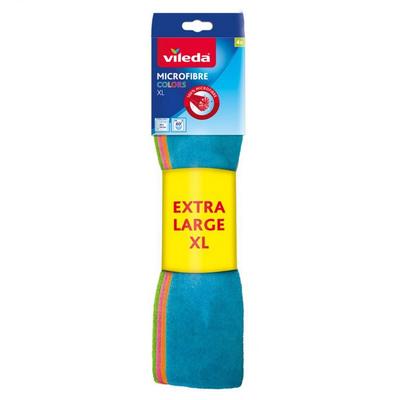 VILEDA CHIFFONS MICROFIBRE COULEURS EXTRA LARGES XL 4 PIÈCES. - Santé et Sécurité HIC 7232