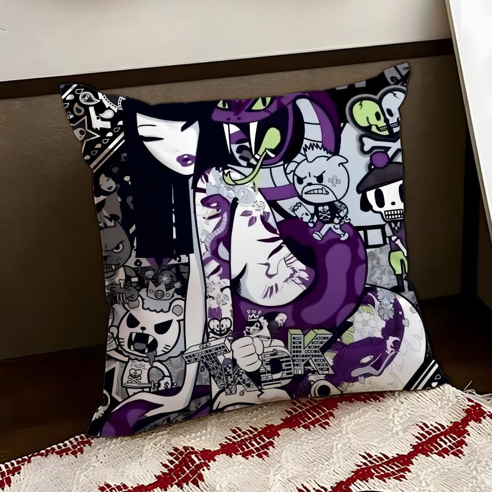 TTokidoki Cushion Cover Reversible Soft Durable Pillow Cover Home  Car MultiScene Use for Daily Comfort