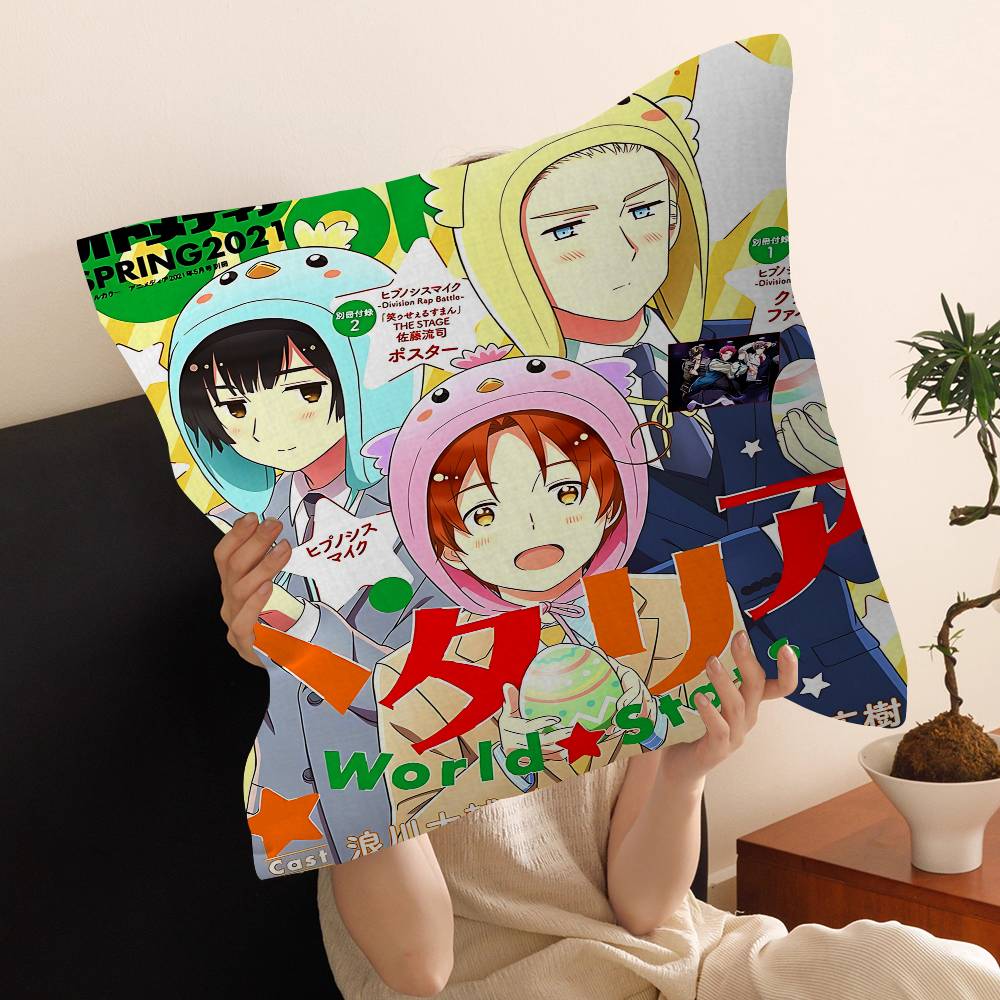 Hetalia World Stars Anime Pillow Cover Sofa Cushion Cover Home Room Decoration Children Gift