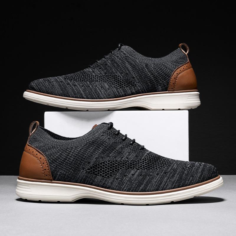 Men's lace-up business casual shoes lightweight non-slip soft-soled formal shoes wide-soled Europe