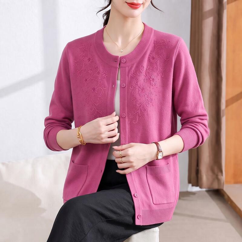 Hengyuanxiang Women's Embroidered Knit Cardigan