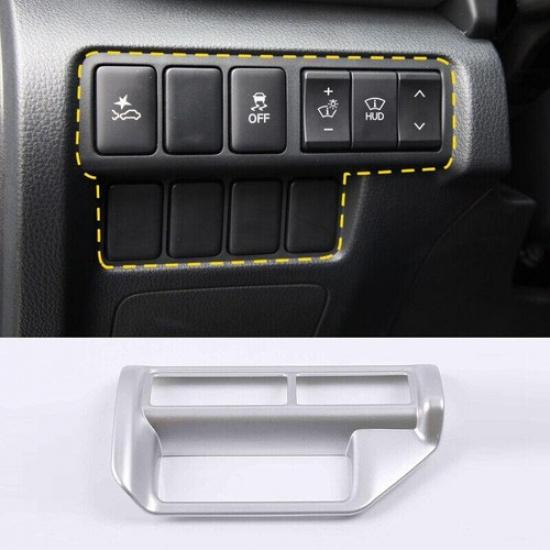 Matt Silver Headlight Button Frame Cover For Mitsubishi Eclipse Cross 2018-
