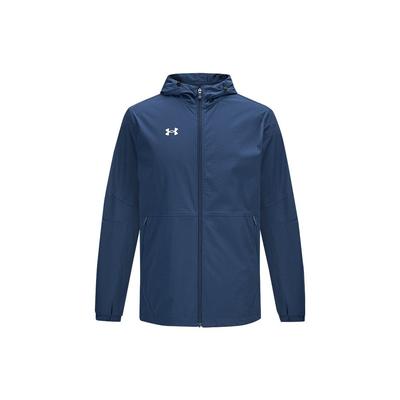 Kurtka piłkarska tkana z długim rękawem z logo Kurtki unisex Academy-Blue 21600411-408