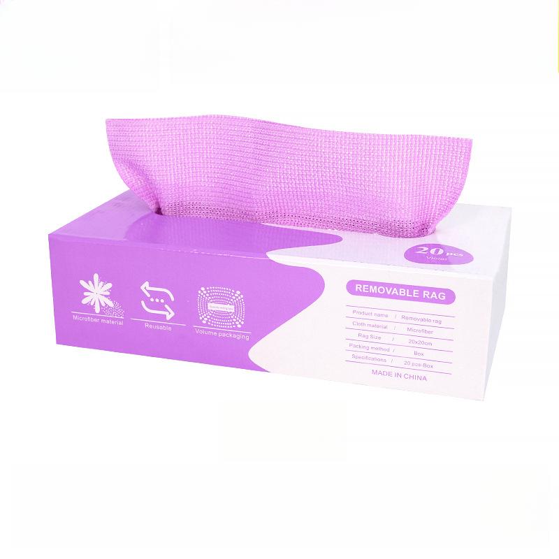 Microfiber Wash Cloth for Dishes,Multiuse Cleaning Rag 20x20cm,Kitchen Specific Dishwashing Cloth Disposable Cleaningcloth 20pcs/box,6 Box Mixed Color