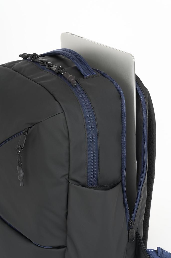 Samsonite Red Z-ZIP Backpack S, Business Bag, Official Japanese Product, Fits 15-inch Laptop, Men's and Women's, PVC Coating, Black/Navy, One Size