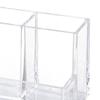 Transparent Acrylic Pen Holder 3 Compartment Large Capacity Students Desktop Storage Organizer for S