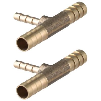Conector de Tubo en T de Latón Forma T Reductor Espiga Racor para Manguera Racor Aire Gas Agua Combustible