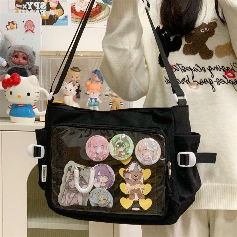 Preppy Itabag Large-Capacity Transparent Backpack/Crossbody Bag for Fashionable Girls