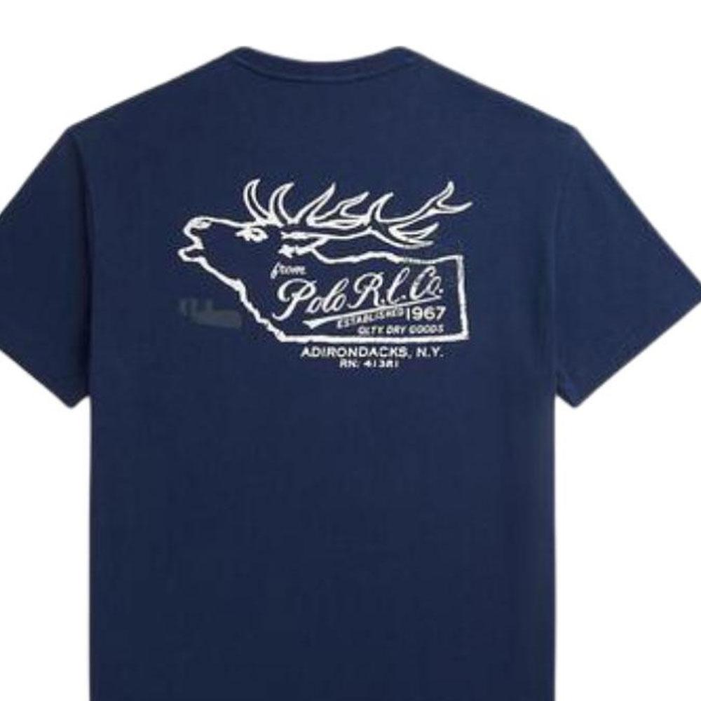 Polo Ralph Lauren Logo Embroidered Crew Neck Pullover Straight Fit Short Sleeve T-Shirt Men Tops Blue MNPOTSH1N822532410