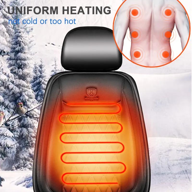 12V Heated Car Seat Cushion (Cloth/Flannel), Car Seat Warmer for Winter, Heating Pad Set Universal Accessory