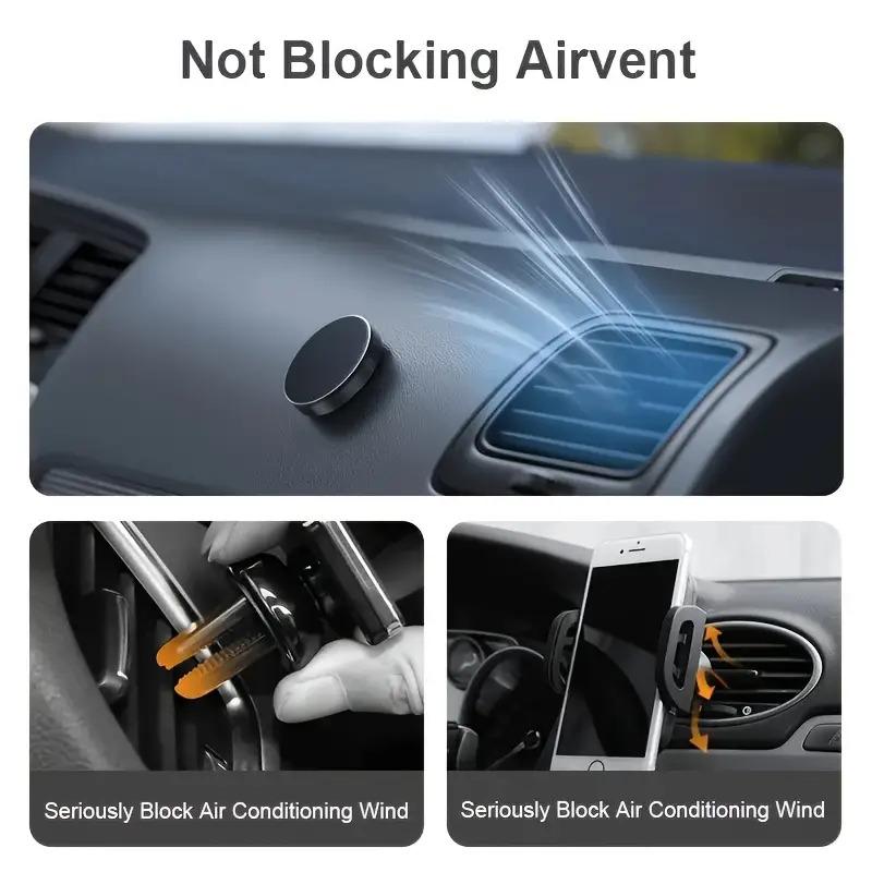 Multi Functional Mini Strong Magnetic Phone Mount Aluminum Paste Stand for Car Home Navigation Fit for iPhone Samsung Xiaomi