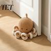 Child Proof Door Stop Plush Octopus Decorative Doorstop, Weighted Fabric Stopper for Home Marine Themed Wedge Office, Ocean Animal Floor Holder