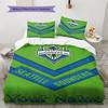 Name Custom Seattle Sounders FC Pattern Bedding Set Quilt Cover Pillowcase Home Decor Gift (1 * Duvet Cover + 2 * Pillowcase, Without Core)