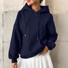Women's Hoodie Casual Fashion Long Sleeved Solid Color Hooded Hoodie