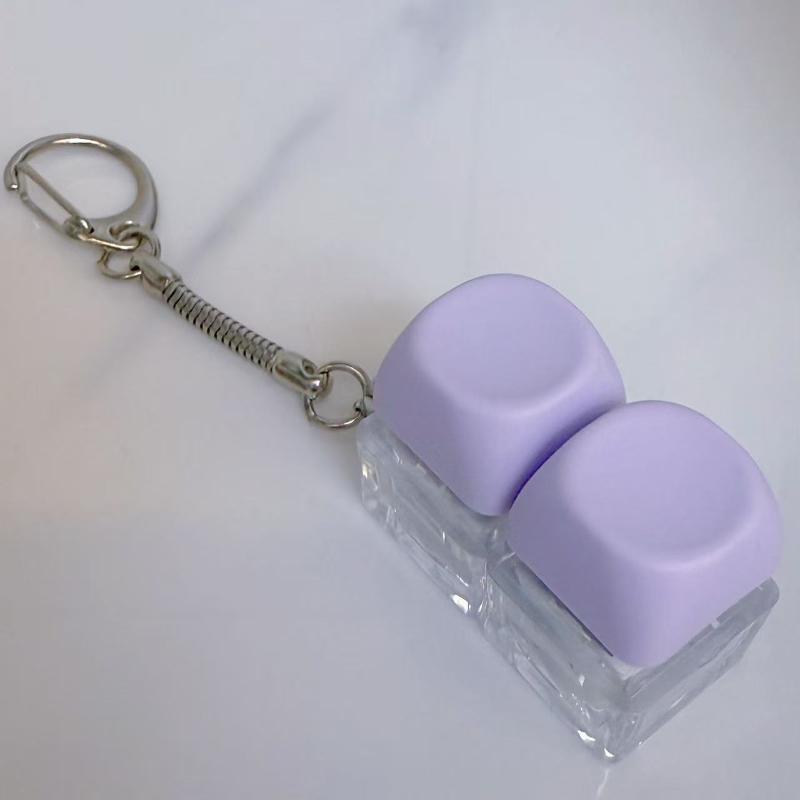 1/2 Key Led Keyboard Button Clicker Mechanical Keyboard Keychain For Gifts To Pass The Boring Time Stress Relief