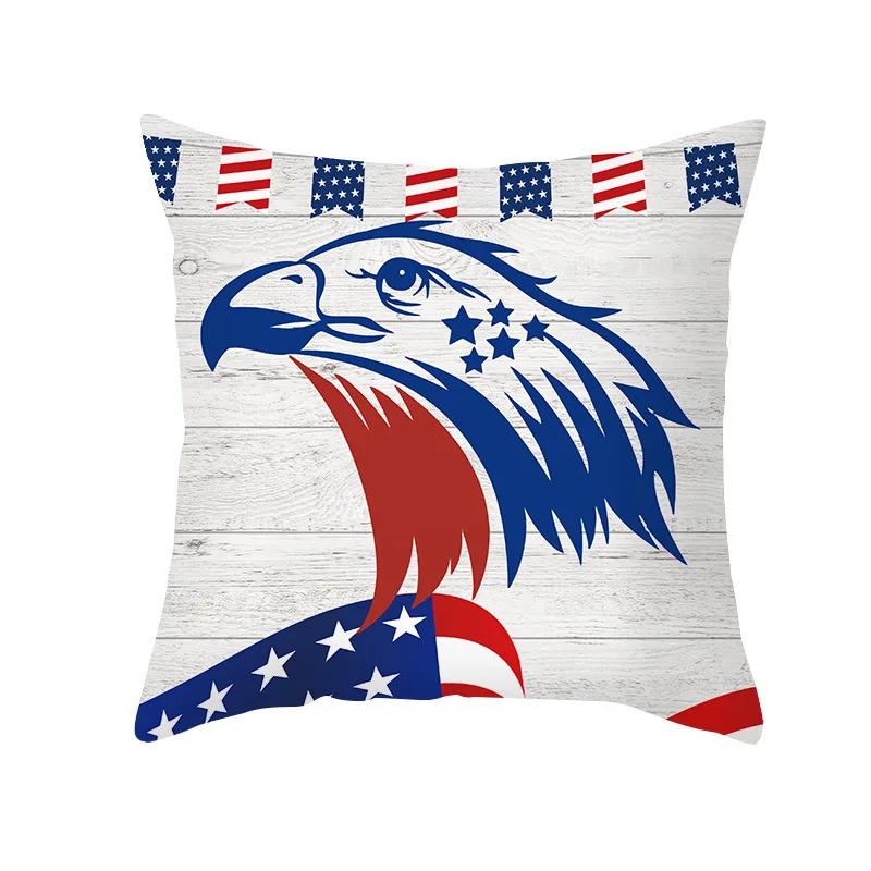 USA July 4th Independence Day Gifts Sofa Decor Throw Pillow Case Home Decorative Cushion Cover Fireworks Printed Pillows Cover