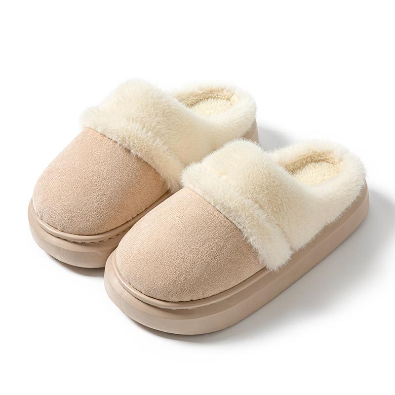 New Cotton Slippers Autumn and Winter Warm Shoes Indoor Home Couple Non-slip Plush Cotton Shoes