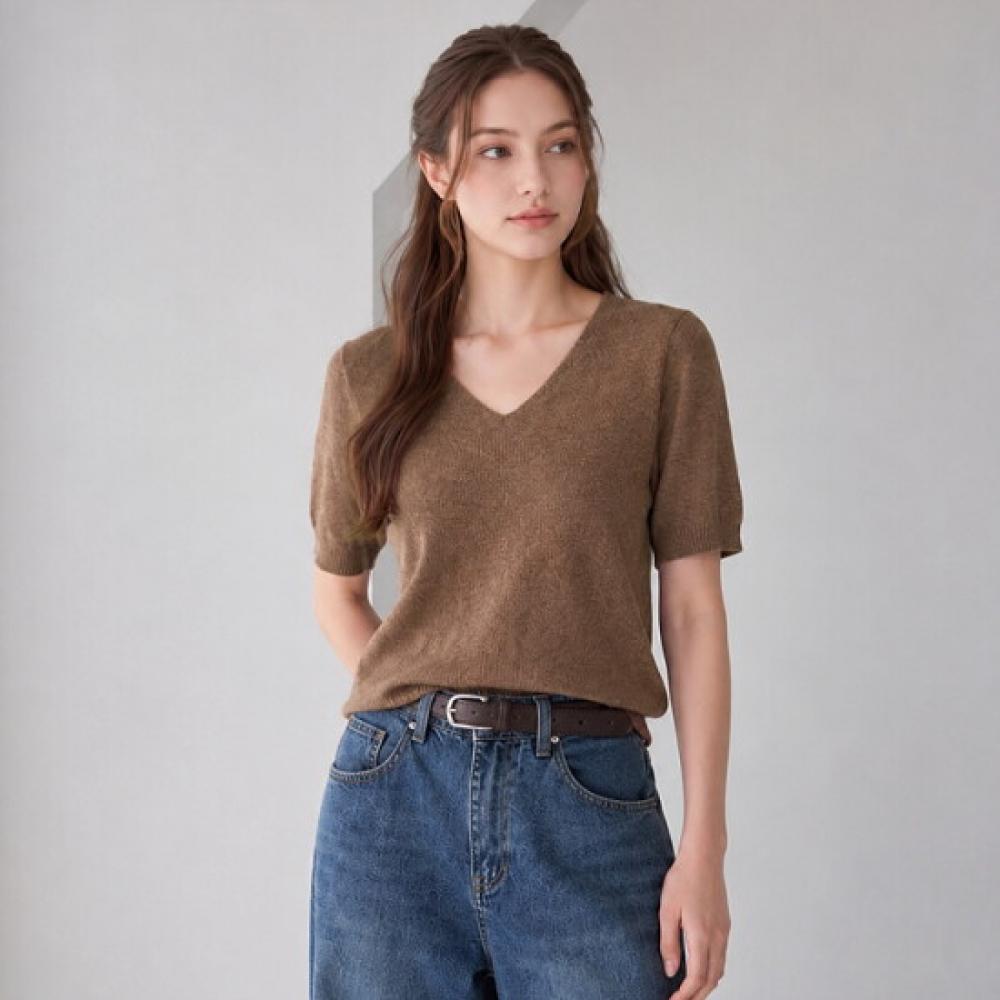 OliVier S cloSet V Neck baSic Short SleeVe Knit O2608kn060c