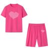 2026 Womens Outfits Fashion Casual Printing Short Sleeve+Shorts Suit Daily T-shirt Tracksuits Summer Daily Short Sets