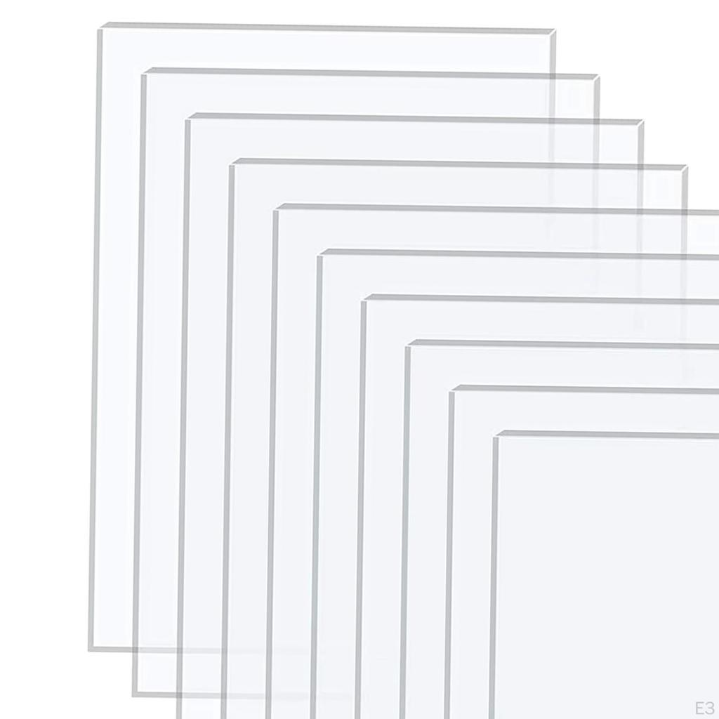 10 Acrylic Board Craft DIY Erase Display Projects Photo Frame Replacement Sheet for Desktop