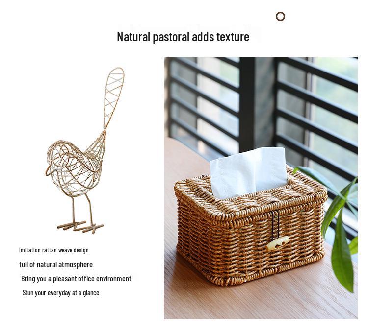 Nordic Style Multifunctional Tissue Box & Remote Control Organizer