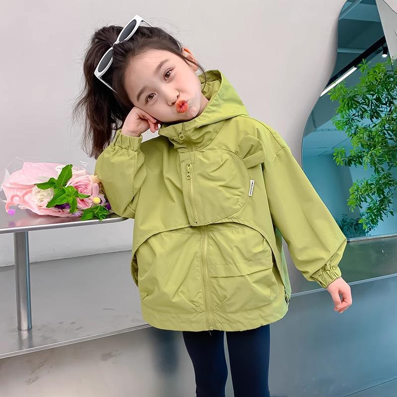 

Модный детский плащ на весну и осень 2025 года для девочек - Стильная детская куртка 150 - Height Approx. 140cm