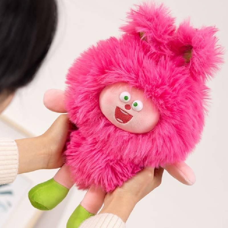 Quirky Long-haired Plush Toy Cute Pillow For Kids Blue Cat Pp Cotton Stuffed Animal