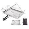Stainless Steel Camping Grill Rack Foldable BBQ Grill Grates Replacement Barbecue Mesh for Outdoor Cooking and Grilling