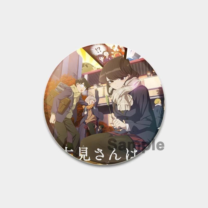 58MM Anime Komi Can T Communicate Lapel Pin Cartoon Cosplay Badge Creative Gifts Gujian Classmates Brooches Cute Pins for Backpacks