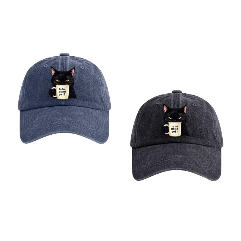 Traditional Baseball Hat With Lovely Kitten Print Cotton Sun Hat For Men Women Wilderness Expeditions