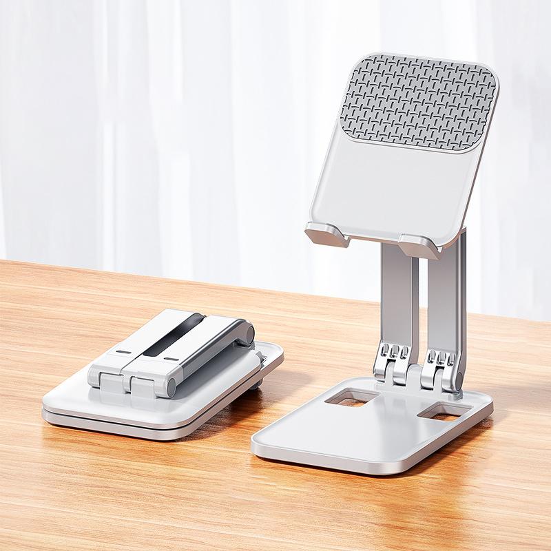 

T8 Desktop Biaxial Phone Foldable Stand Adjustable Telescopic Mobile Phone Tablet Holder Pink