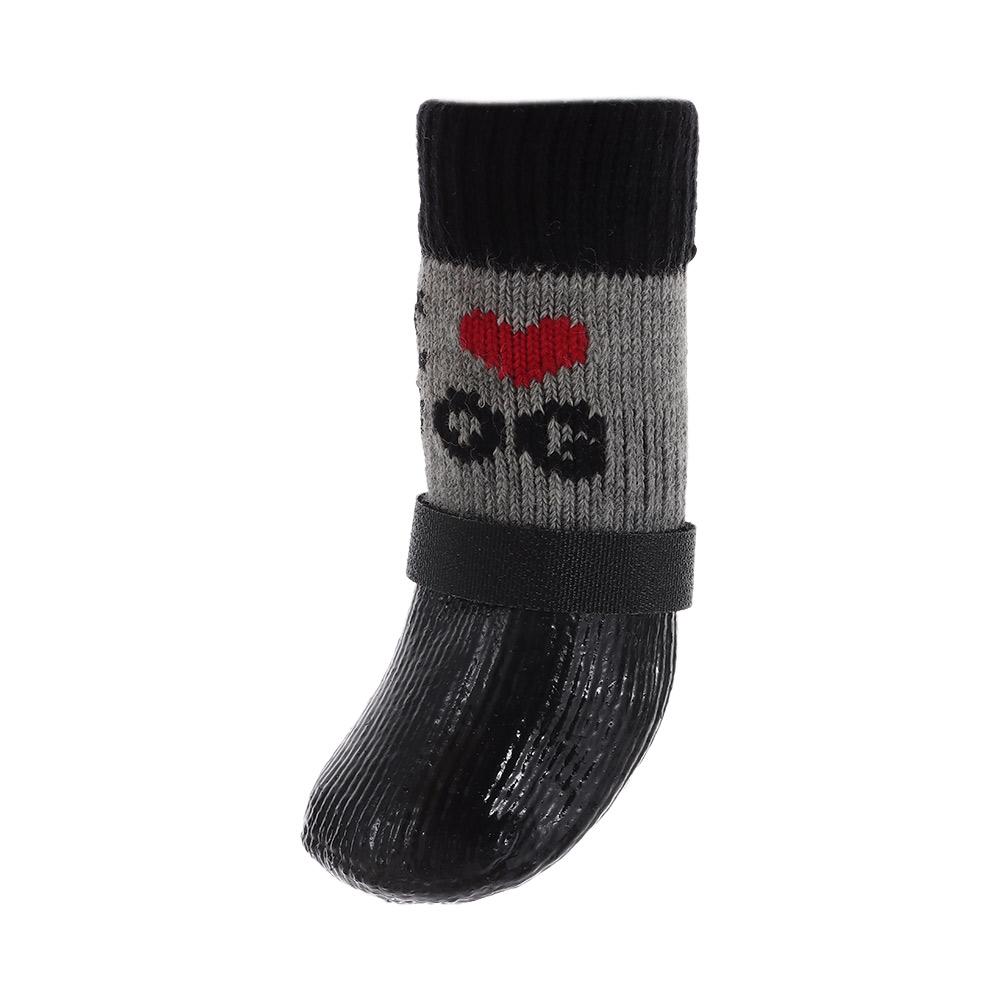 Cute Waterproof Dog Shoes Warm Soft Sole Puppy Boots Anti-Slip Adjustable Dog Foot Covers for Small Dog Chihuahua