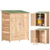 140 X 75 Fir Wood Garden Shed, with Asphalt Roof - Natural