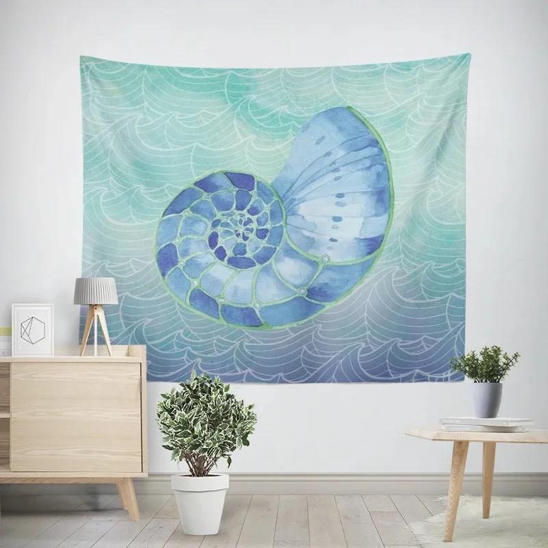 

Иллюстрация Стиль Морская звезда Ракушка Декоративный Гобелен Офис Гостиная Украшения Дома Настенный Гобелен 100x75cm