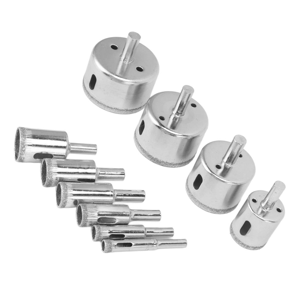 10PCS Diamond Drill Bit Diamond Hole Saw for Glass Tile Ceramic Marble Porcelain Cutting 8 10 14 16