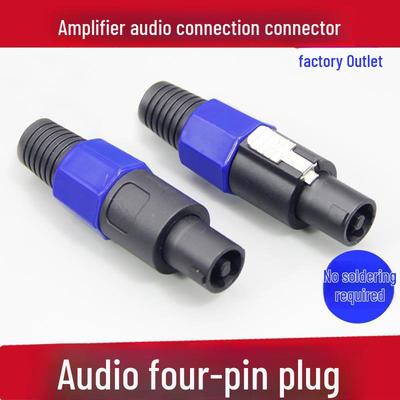 4-poliger XLR-Lautsprecherstecker: Professioneller lötfreier Audioanschluss mit langem Kabel für Verstärker